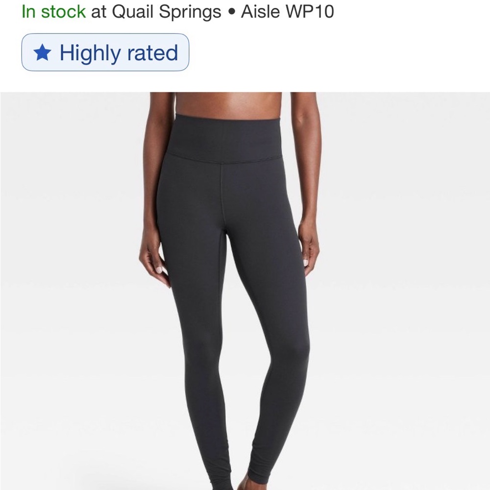 All in Motion Black Ultra High-Waisted Leggings - small